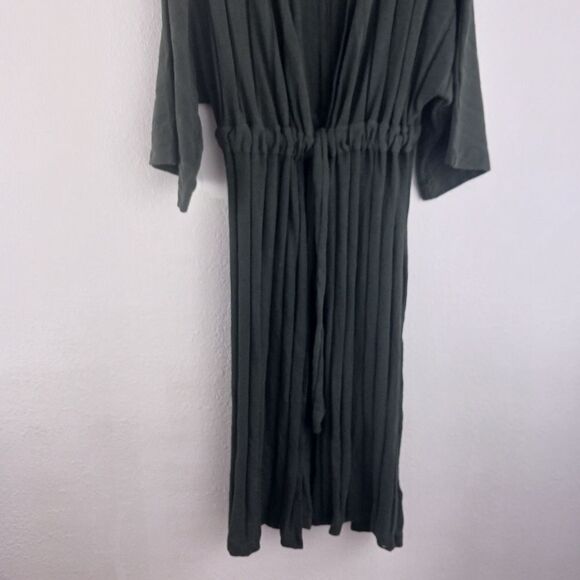 Lush Rib Duster Cardigan Green Tie Sweater size S - Picture 2 of 6